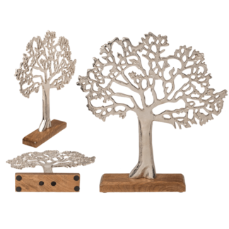 Silver colored tree of life,