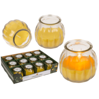 Citronella candle in glass,