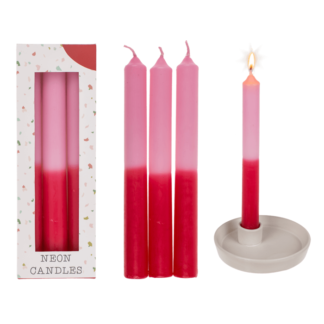 Stick candle with color gradient,