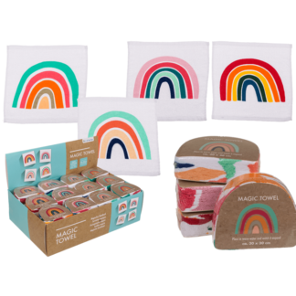 Magic cotton towel, rainbow,