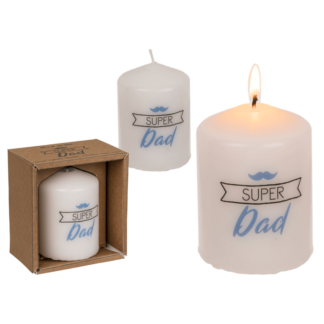 Pillar candle, Super Dad,