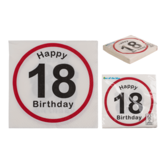 Paper napkins, Happy Birthday - 18,
