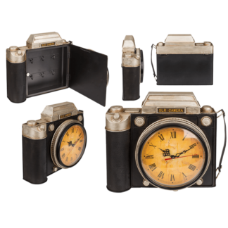 Metal key box, camera with clock,