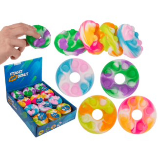 Fidget Pop Toy, Donut, ca. 7 x 3,5 cm,