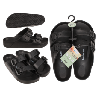 Woman sandals, black, size 37/38,