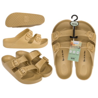 Woman sandals, tan, size 39/40,