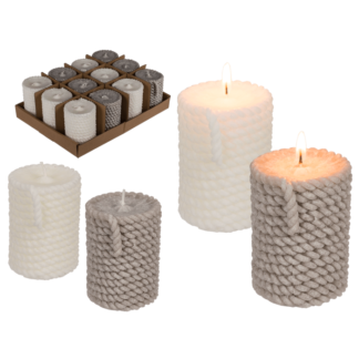Pillar candle, Rope,