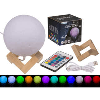 Color Changing Lamp, Moon, ca. 10 cm,
