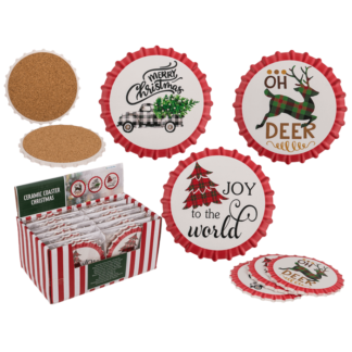 Coaster, Christmas, D: ca. 11 cm,
