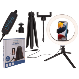 USB LED light ring, with 3 intensities,