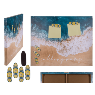 Printed magnet board, Catching Waves,