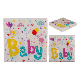 Paper napkins, Baby Party, ca. 33 x 33 cm,