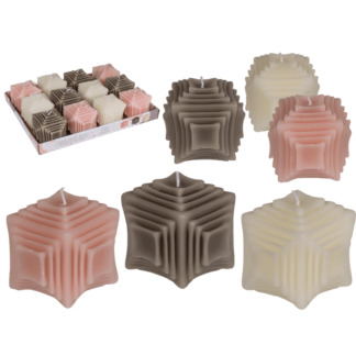 Candle, structure, ca. 8 x 7,5 cm,