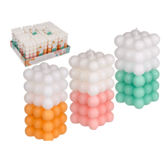 Candle, Colourful Bubble, ca. 6 x 12 cm,