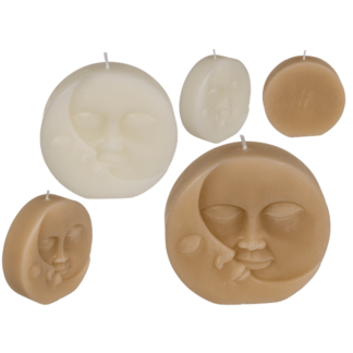 Candle, sun & moon, ca. 10 x 3 cm,