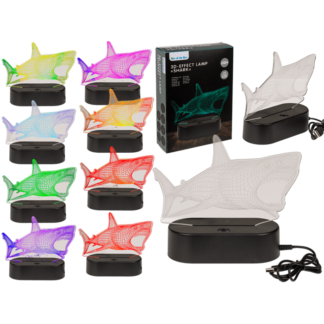 3D-Lamp, Shark, ca.14 x 16 cm, plastic,