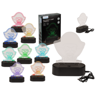 3D-Lamp, Pirate, ca. 16 x 12 cm, plastic,