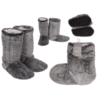 Grey colored boots woman slipper,