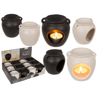 Oil burner, vase, ca. 9 x 8,5 x 8 cm,