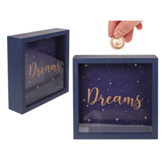 Wooden saving box, Dreams,