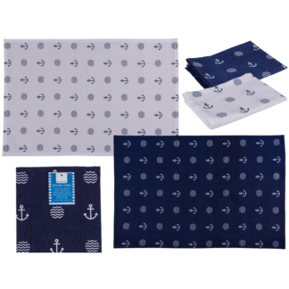 Kitchen towel. Modern Maritime, ca. 40 x 60 cm.