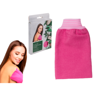 Luxury Exfoliating Glove, Pink,