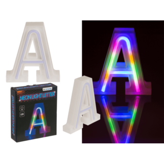 Neon Light Letter, A,  Height: 16 cm, for