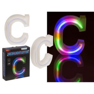 Neon Light Letter, C,  Height: 16 cm, for