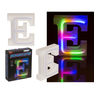 Neon Light Letter, E,  Height: 16 cm, for