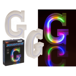 Neon Light Letter,G,  Height: 16 cm, for
