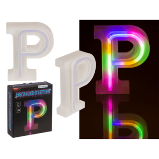 Neon Light Letter, P, Height: 16 cm, for