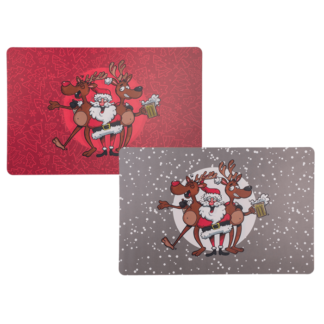 Polypropylen placemat, Crazy Santa,