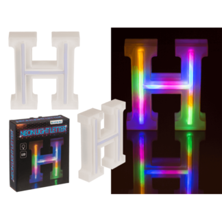Neon Light Letter; H, Height: 16 cm, for