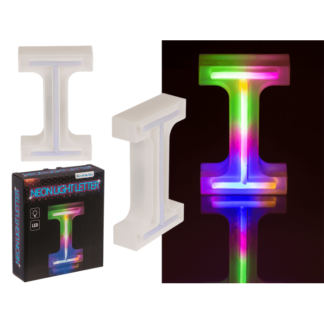 Neon Light Letter; I, Height: 16 cm, for