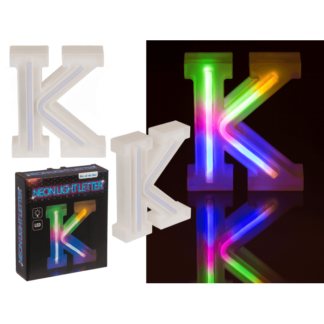 Neon Light Letter; K, Height: 16 cm, for