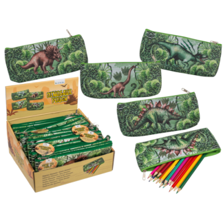 Plastic pouch with zipper, Dinosaur,