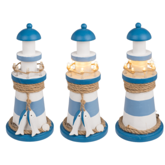 Wooden lighthouse with LED,