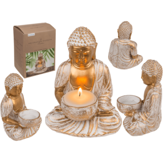 Decoration figurine, Buddha, with tealight