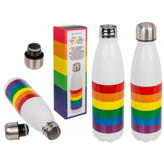Metall drinking bottle, Pride,