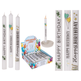 Stick candle, Happy Birthday,