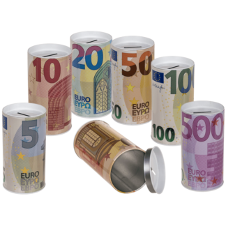 Metal Savings Box, €-Notes,