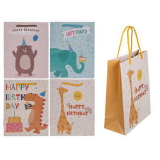 Paper gift bag, Birthday animals,