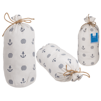 White colored farbic door stopper,