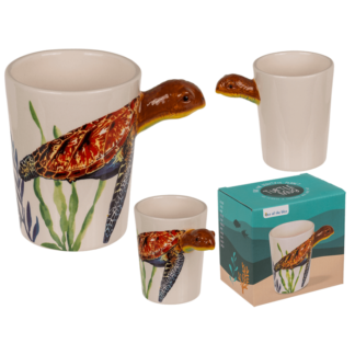 Stoneware mug,Turtle,11 x 8,5 cm,300 ml,