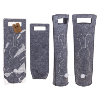 Felt Wine Bag, Easter Bunny, ca. 15 x 41 x 9 cm