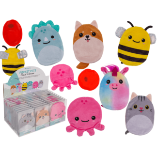 Hand warmer with plush cover,