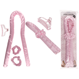 Heatless Hair Curlers. Pink,