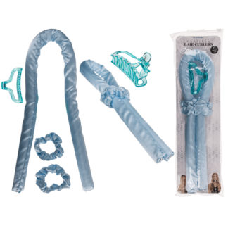 Heatless Hair Curlers. Blue,