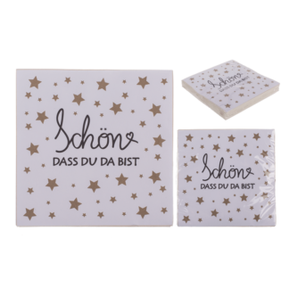 Paper napkins, Schön, dass Du da bist,