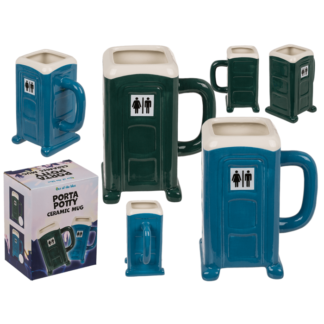 Mug, Porta Potty, 13 x 10 cm, dolomite,